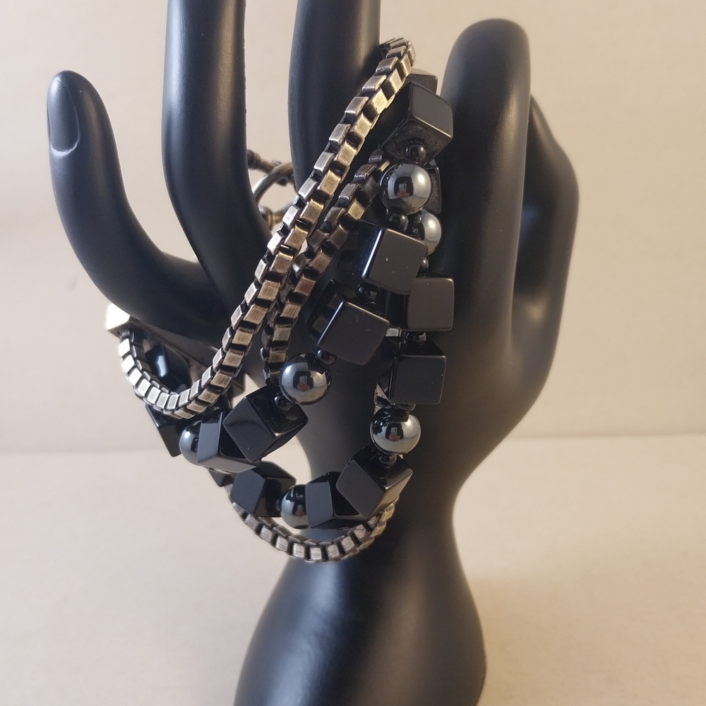 Tyra Chic Black and Silver Bracelet - Picture 8 of 13